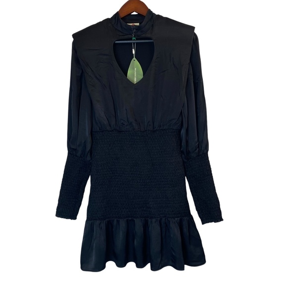 FARM RIO Heart Neckline Mini Dress in Black Size XS -NWT - Picture 2 of 12